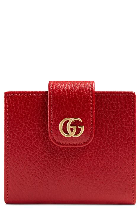 marmont gucci red suede|Gucci red marmont wallet.